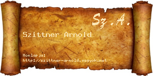 Szittner Arnold névjegykártya