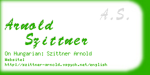 arnold szittner business card